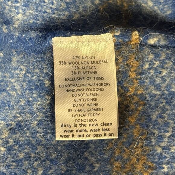 Toad & Co Nordic Cardigan Sweater Womens Medium Toddy Nautical Fair Isle Wool M - Picture 9 of 10